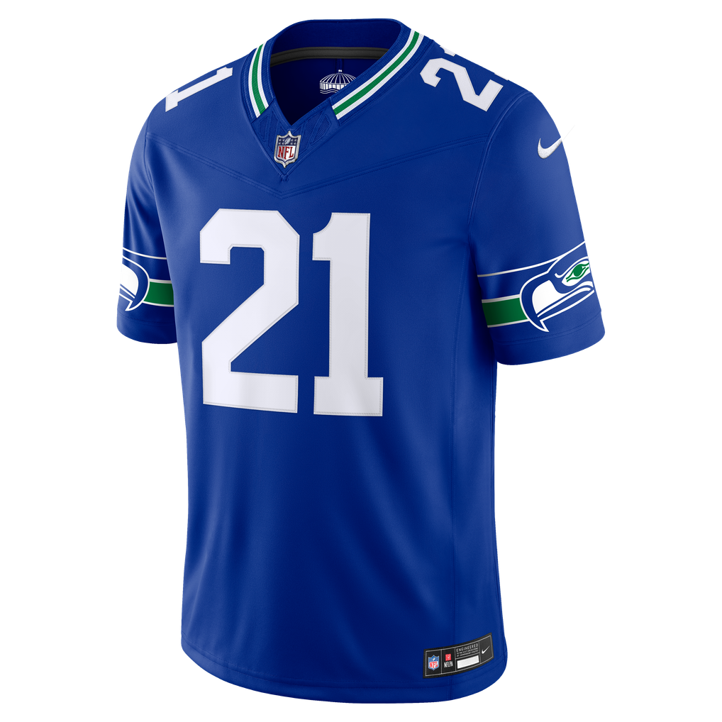 Men's Seattle Seahawks Devon Witherspoon Nike Royal Alternate Vapor F.U.S.E. Stitched Limited Jersey - Image 3