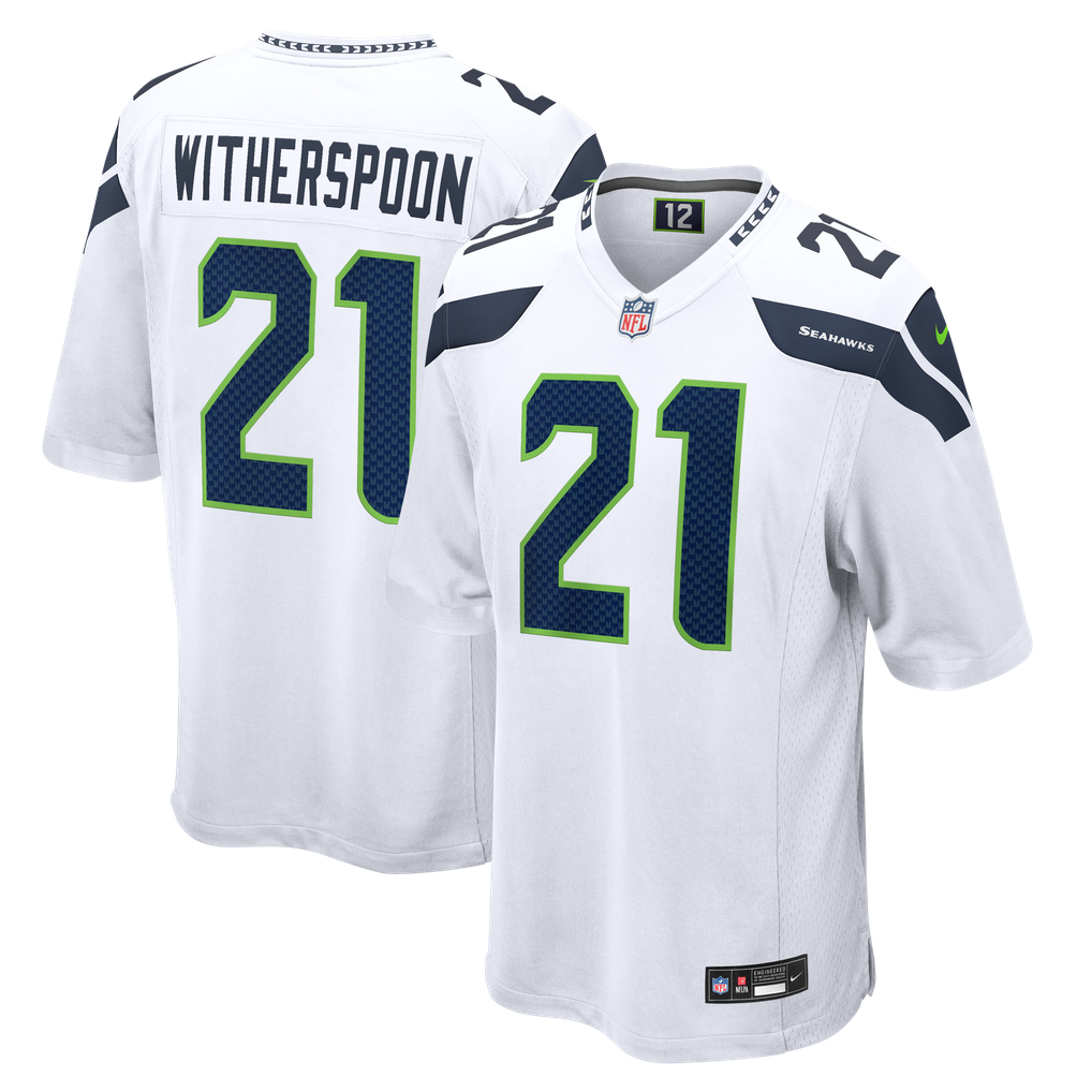 Men's Seattle Seahawks Devon Witherspoon Nike White Game Jersey - Image 2