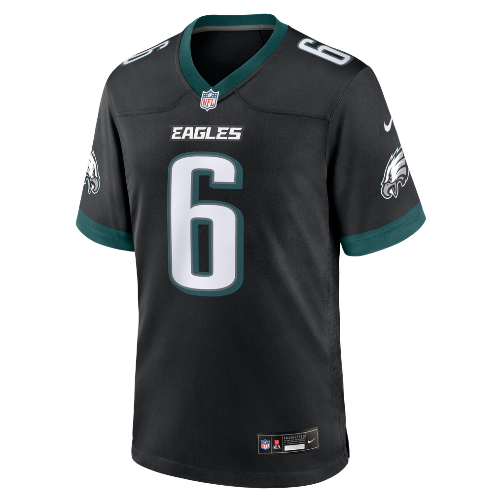 Men's Philadelphia Eagles DeVonta Smith Nike  Black Alternate Game Jersey - Image 3