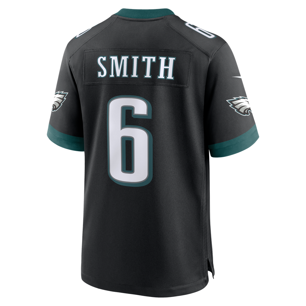 Men's Philadelphia Eagles DeVonta Smith Nike  Black Alternate Game Jersey - Image 4