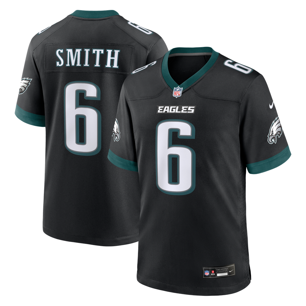Men's Philadelphia Eagles DeVonta Smith Nike  Black Alternate Game Jersey - Image 1