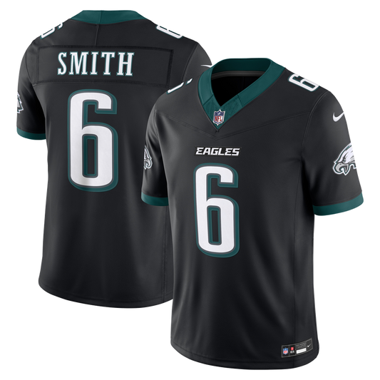Men's Philadelphia Eagles DeVonta Smith Nike Black Alternate Vapor F.U.S.E. Stitched Limited Jersey - Image 1