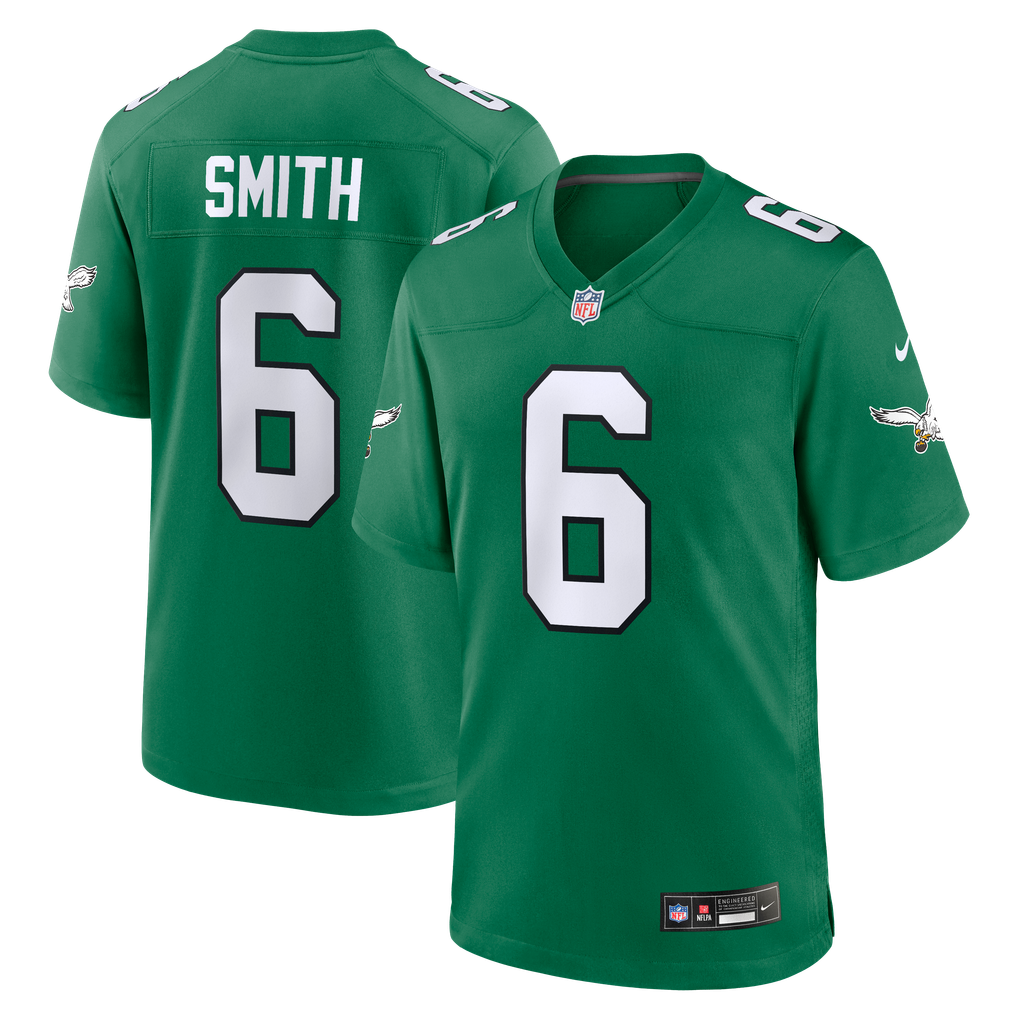 Men's Philadelphia Eagles DeVonta Smith Nike Kelly Green Alternate Game Player Jersey - Image 2