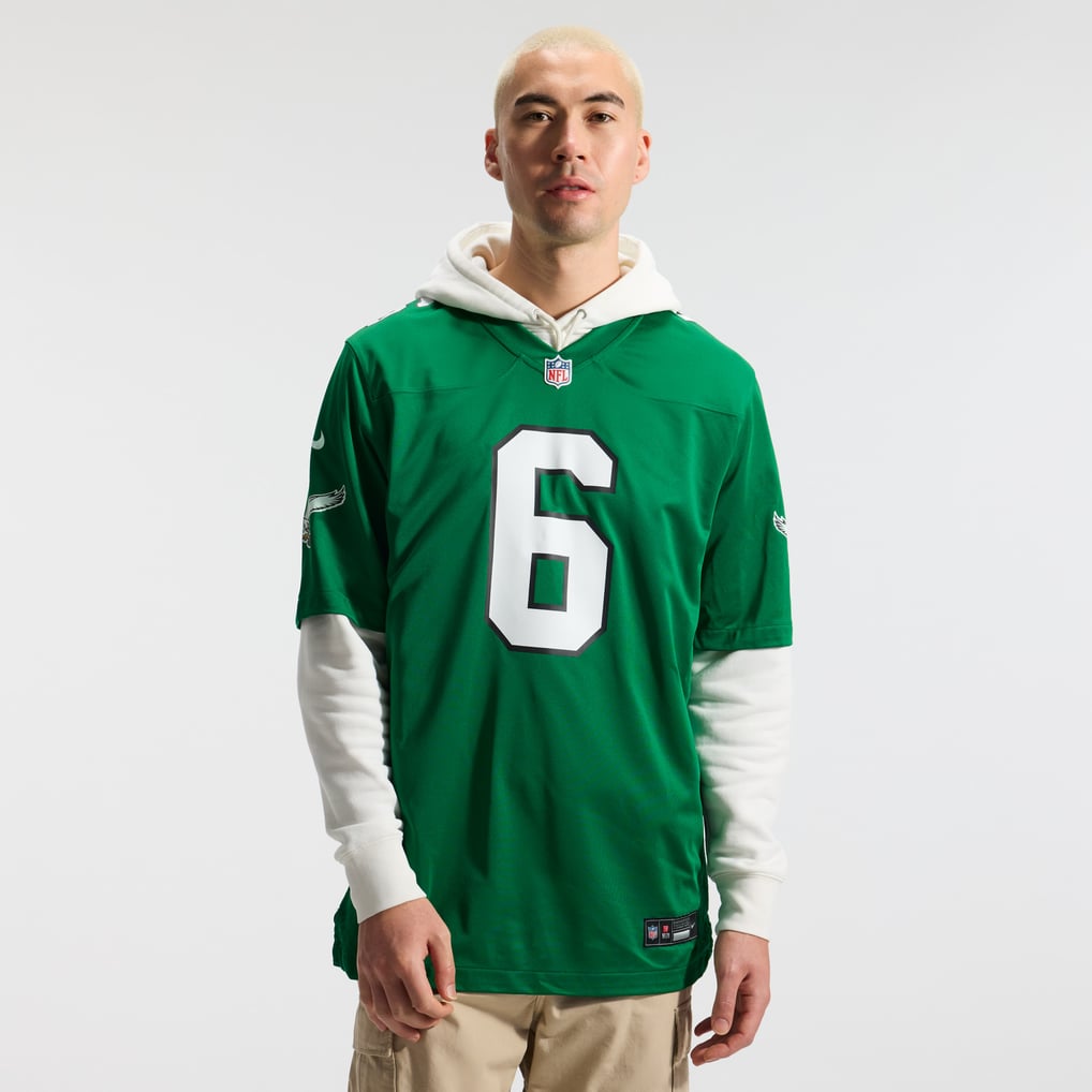 Men's Philadelphia Eagles DeVonta Smith Nike Kelly Green Alternate Game Player Jersey - Image 3
