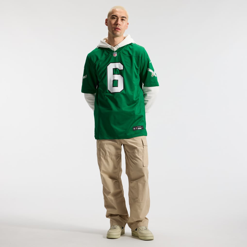 Men's Philadelphia Eagles DeVonta Smith Nike Kelly Green Alternate Game Player Jersey - Image 5