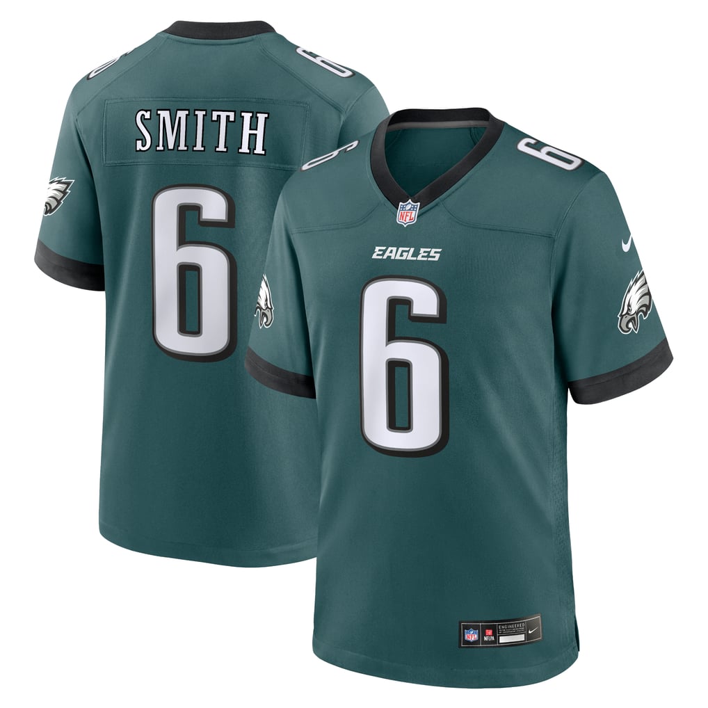Men's Philadelphia Eagles DeVonta Smith Nike Midnight Green Team Game Jersey - Image 2