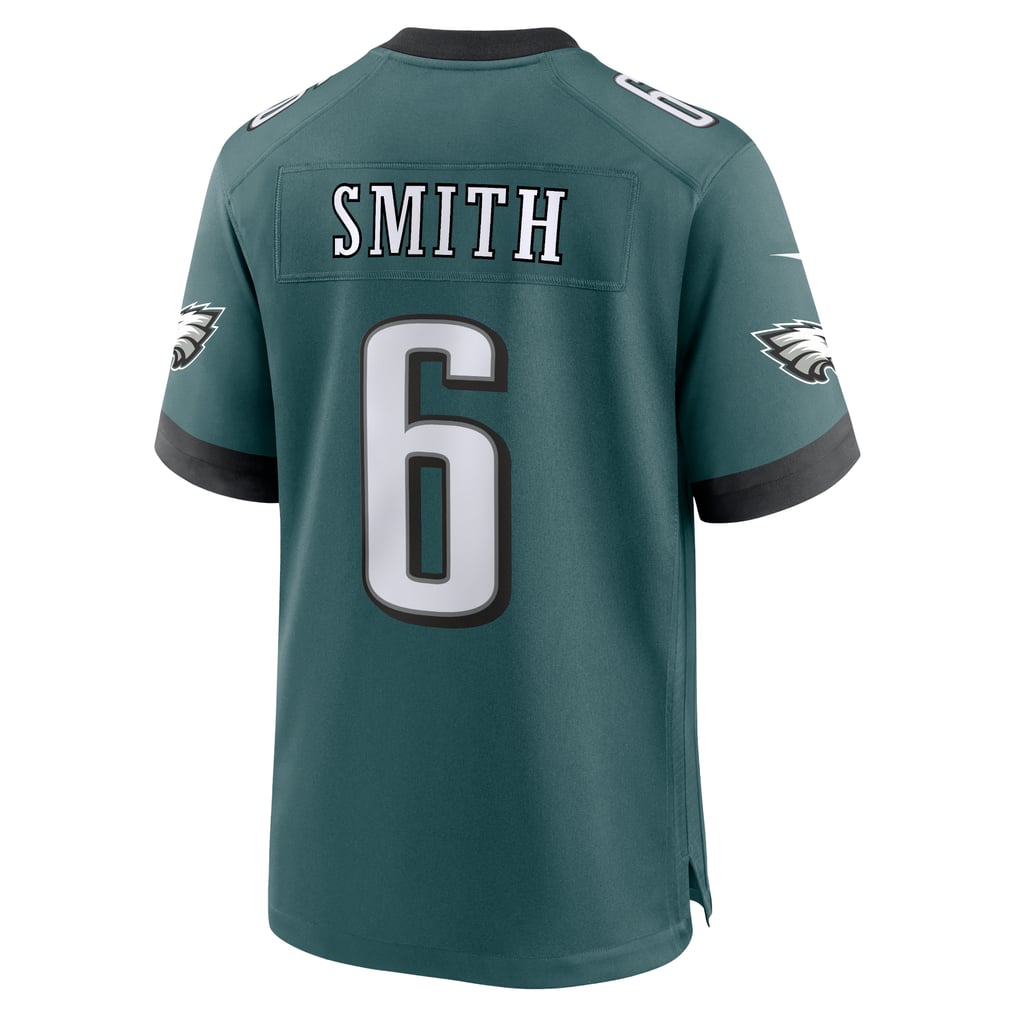 Men's Philadelphia Eagles DeVonta Smith Nike Midnight Green Team Game Jersey - Image 4