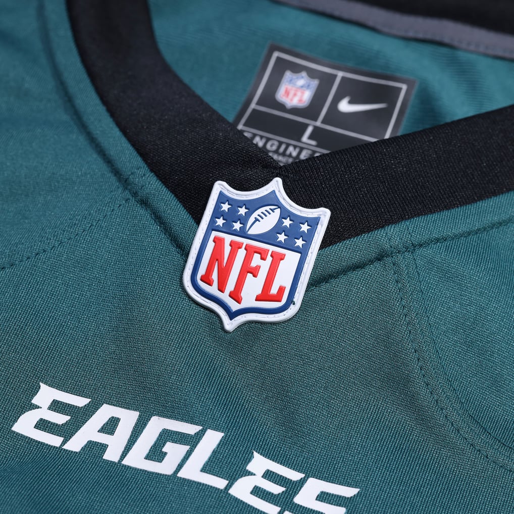 Men's Philadelphia Eagles DeVonta Smith Nike Midnight Green Team Game Jersey - Image 5
