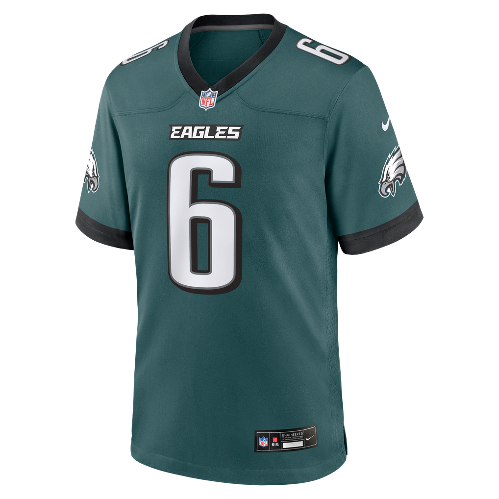 Men's Philadelphia Eagles DeVonta Smith Nike  Midnight Green Team Game Jersey - Image 3