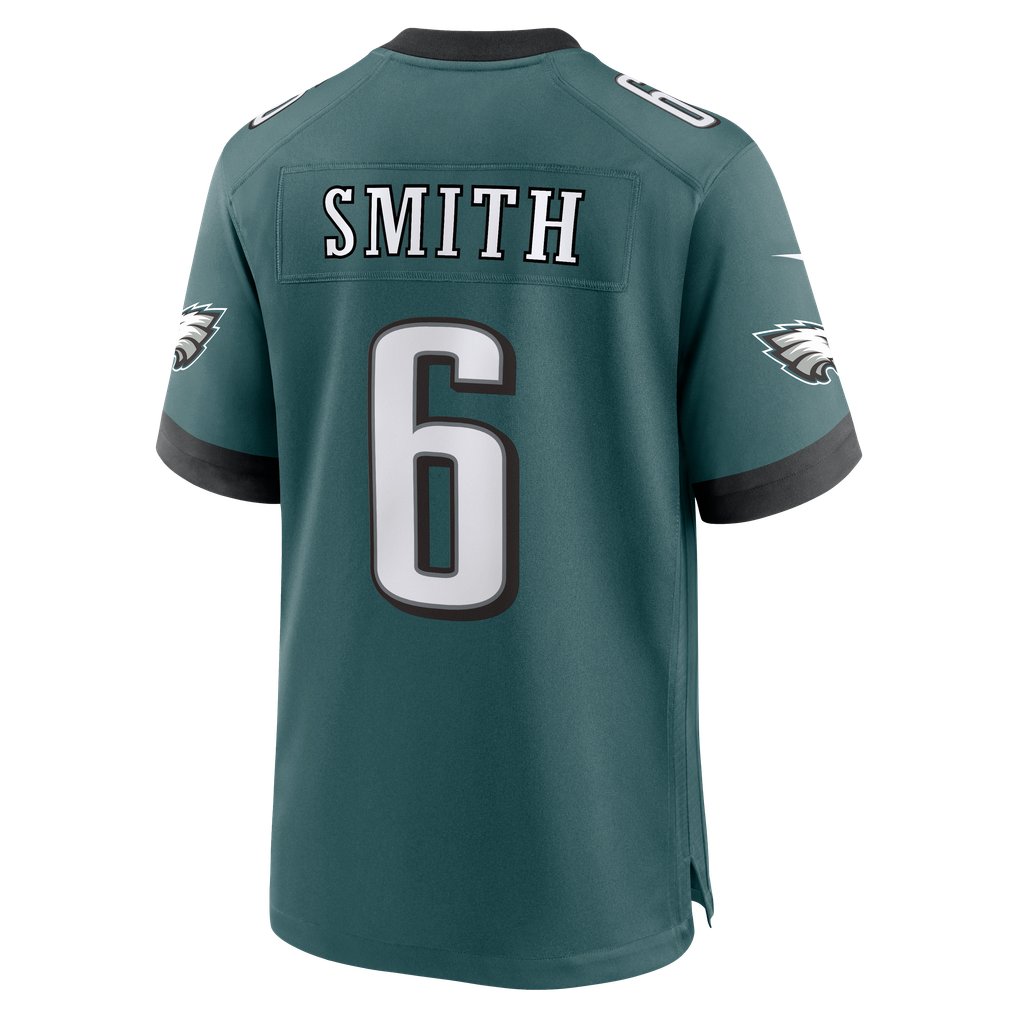 Men's Philadelphia Eagles DeVonta Smith Nike  Midnight Green Team Game Jersey - Image 4