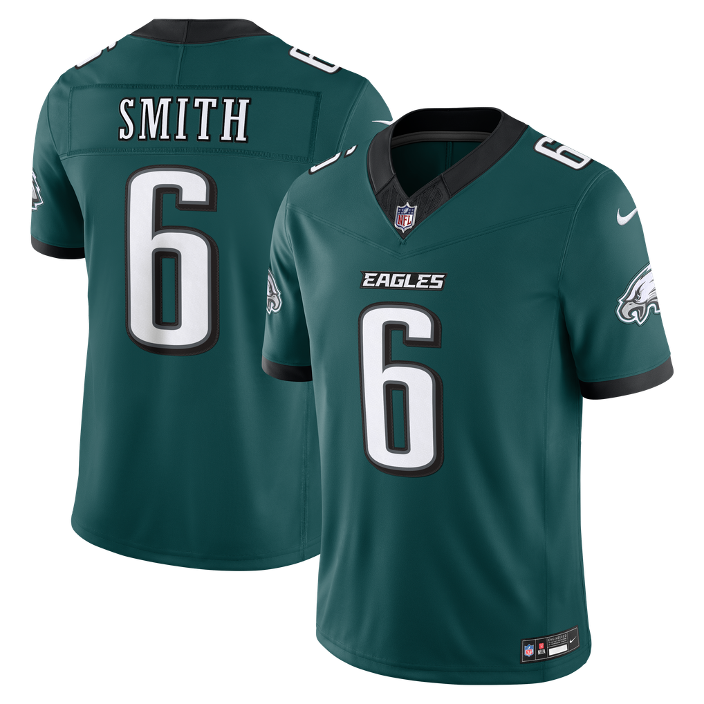 Men's Philadelphia Eagles DeVonta Smith Nike Midnight Green Team Vapor F.U.S.E. Stitched Limited Jersey - Image 2