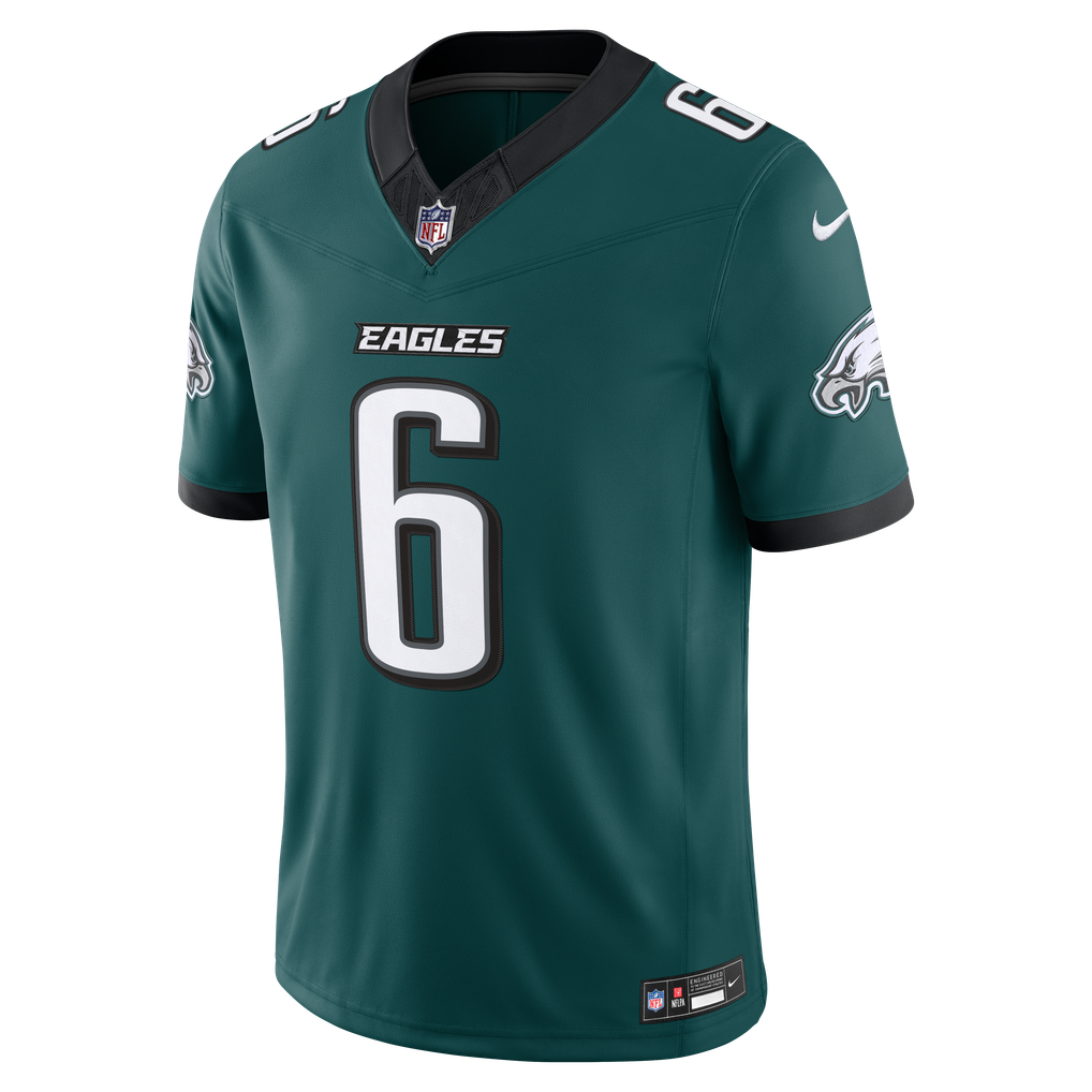 Men's Philadelphia Eagles DeVonta Smith Nike Midnight Green Team Vapor F.U.S.E. Stitched Limited Jersey - Image 3