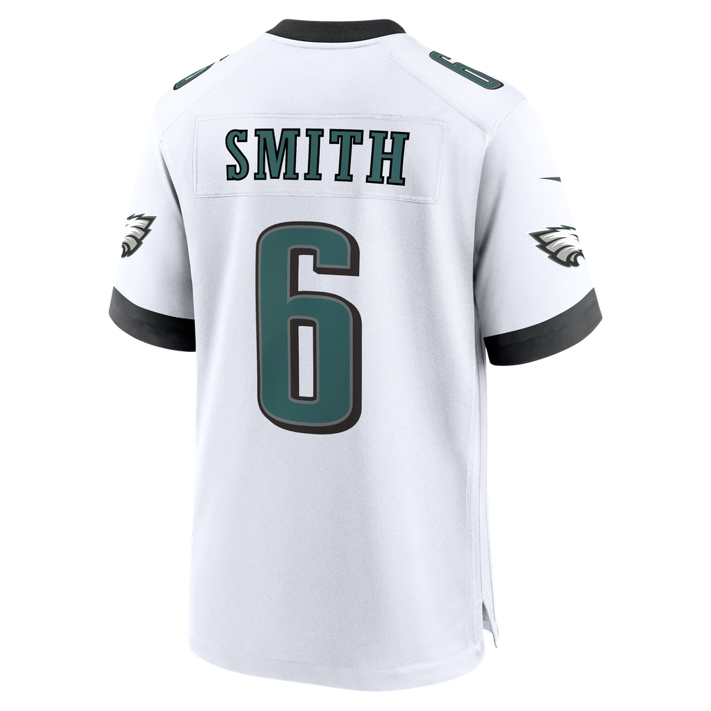 Men's Philadelphia Eagles DeVonta Smith Nike White Game Jersey - Image 4