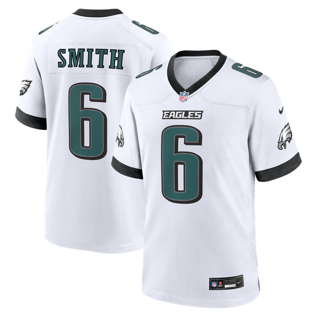 Men's Philadelphia Eagles DeVonta Smith Nike White Game Jersey - Image 1