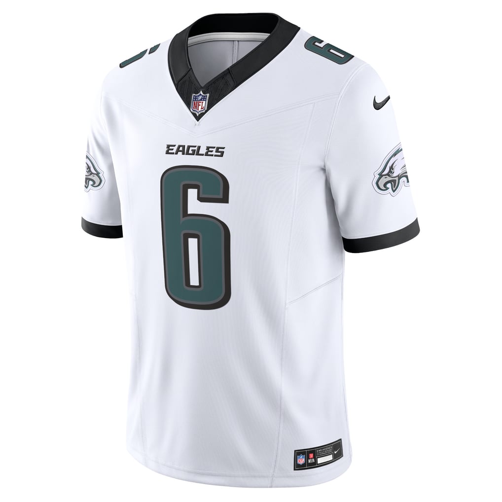Men's Philadelphia Eagles DeVonta Smith Nike White Vapor F.U.S.E. Limited Jersey - Image 3