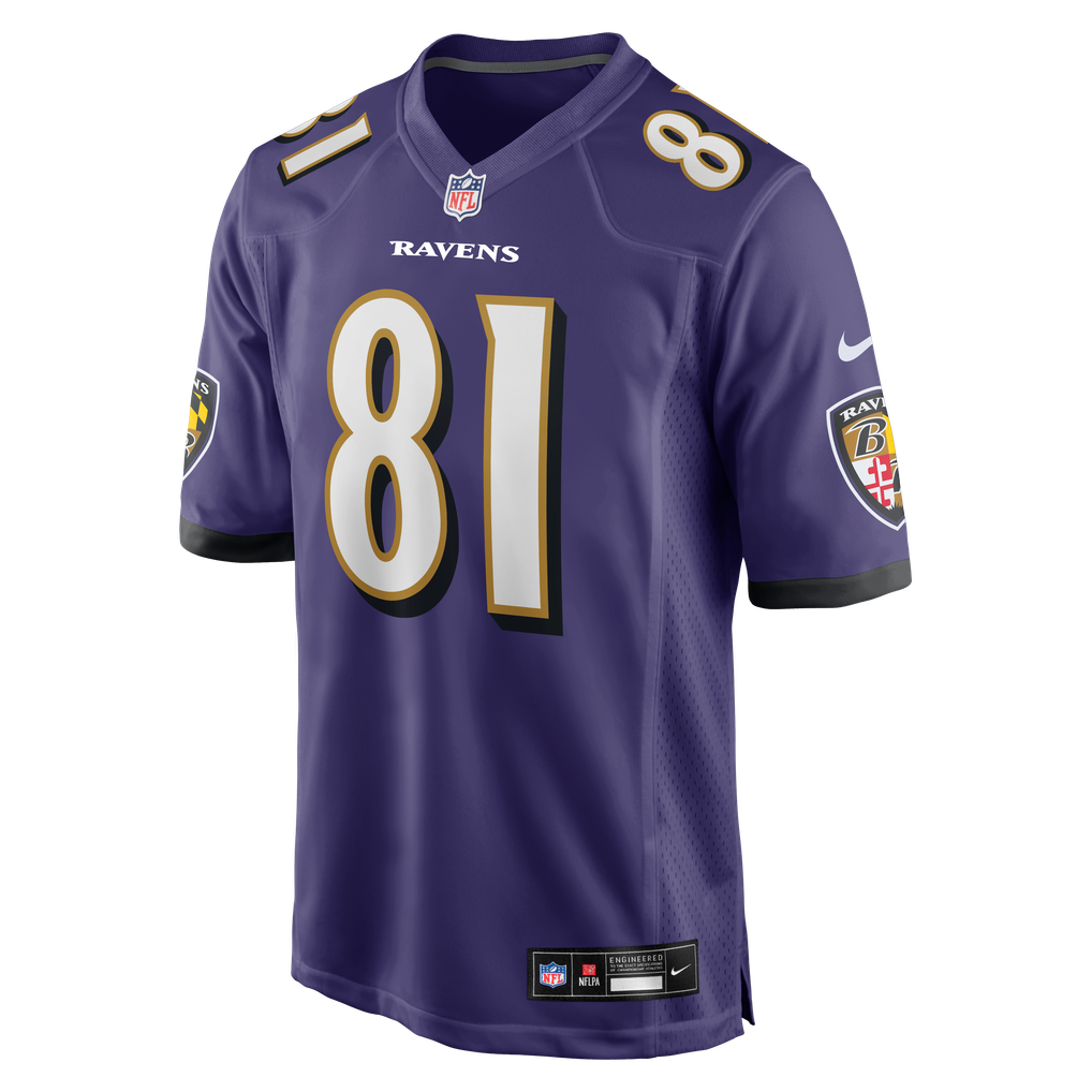 Men's Baltimore Ravens Devontez Walker Nike Purple Team Game Jersey