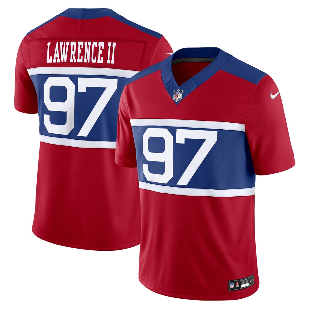 Men's New York Giants Dexter Lawrence II Nike Century Red Alternate Vapor F.U.S.E. Limited Jersey - Image 2