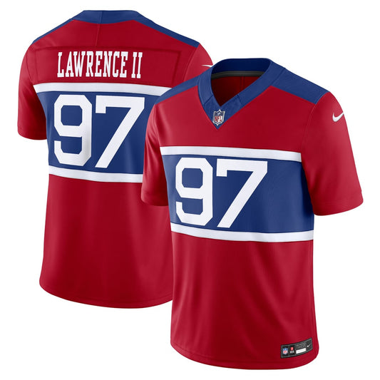 Men's New York Giants Dexter Lawrence II Nike Century Red Alternate Vapor F.U.S.E. Limited Jersey - Image 1