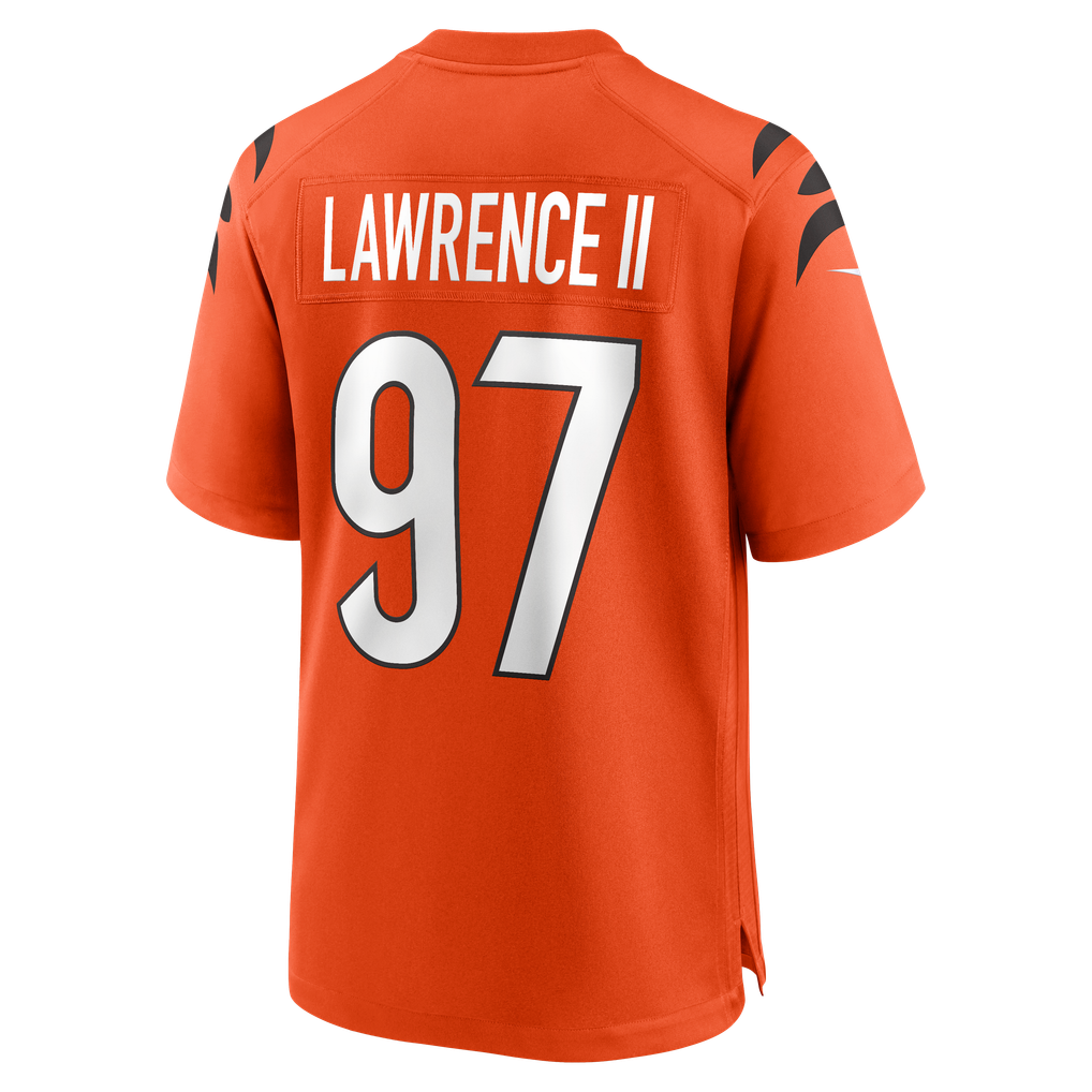 Men's Cincinnati Bengals Dexter Lawrence II Nike Orange Game Jersey - Image 4
