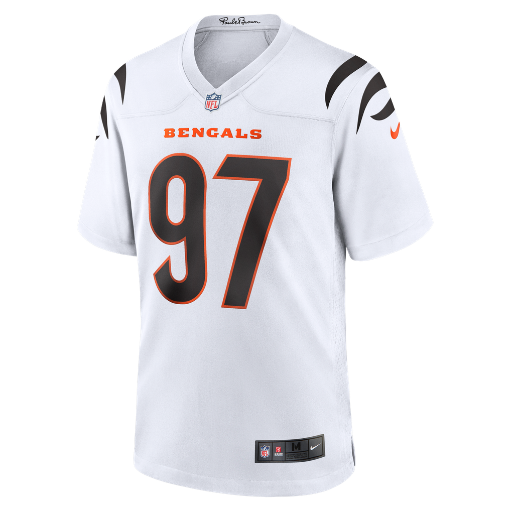 Men's Cincinnati Bengals Dexter Lawrence II Nike White Game Jersey - Image 3