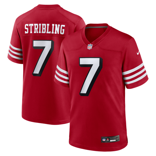 Men's San Francisco 49ers De'Zhaun Stribling Nike Scarlet Alternate Game Jersey - Image 1