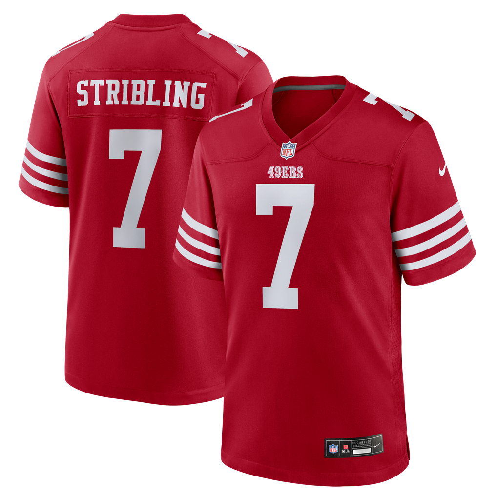 Men's San Francisco 49ers De'Zhaun Stribling Nike Scarlet Game Jersey - Image 1