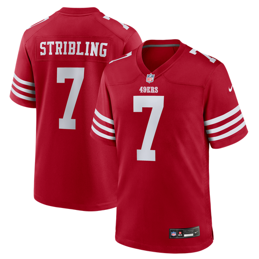 Men's San Francisco 49ers De'Zhaun Stribling Nike Scarlet Game Jersey - Image 1