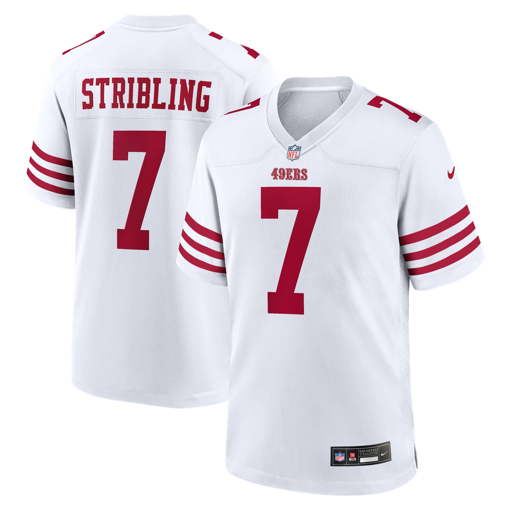 Men's San Francisco 49ers De'Zhaun Stribling Nike White Game Jersey - Image 1