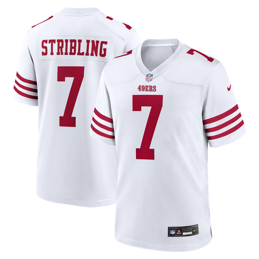 Men's San Francisco 49ers De'Zhaun Stribling Nike White Game Jersey - Image 1