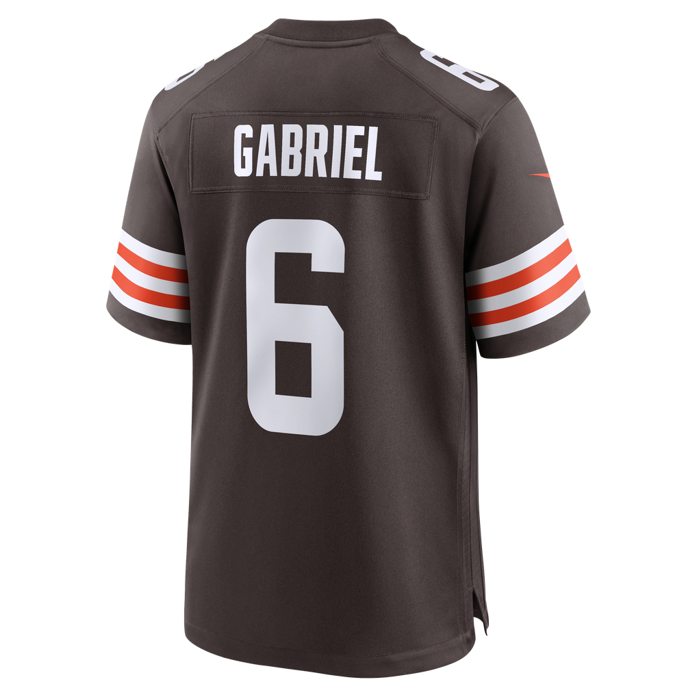 Men's Cleveland Browns Dillon Gabriel Nike Brown Team Game Jersey - Image 6