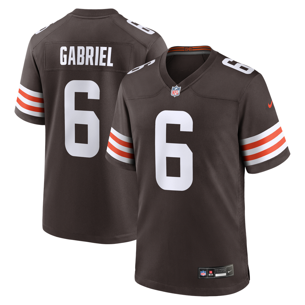 Men's Cleveland Browns Dillon Gabriel Nike Brown Team Game Jersey - Image 1
