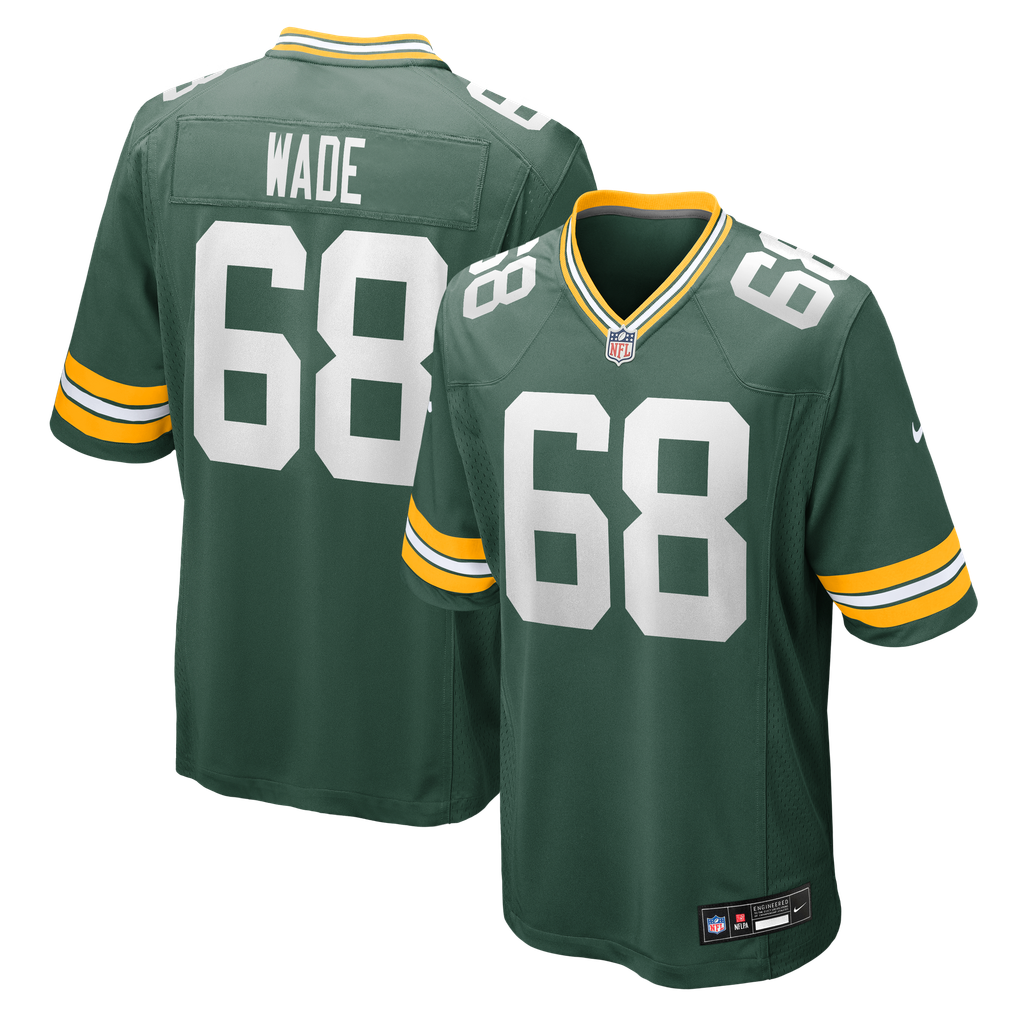 Men's Green Bay Packers Dillon Wade Nike Green Team Game Jersey - Image 2