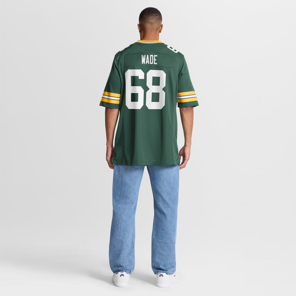 Men's Green Bay Packers Dillon Wade Nike Green Team Game Jersey - Image 4