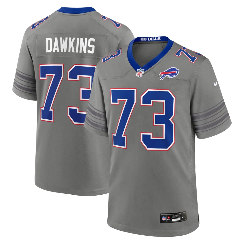 Men's Buffalo Bills Dion Dawkins Nike Gray Nickel City Game Jersey - Image 2