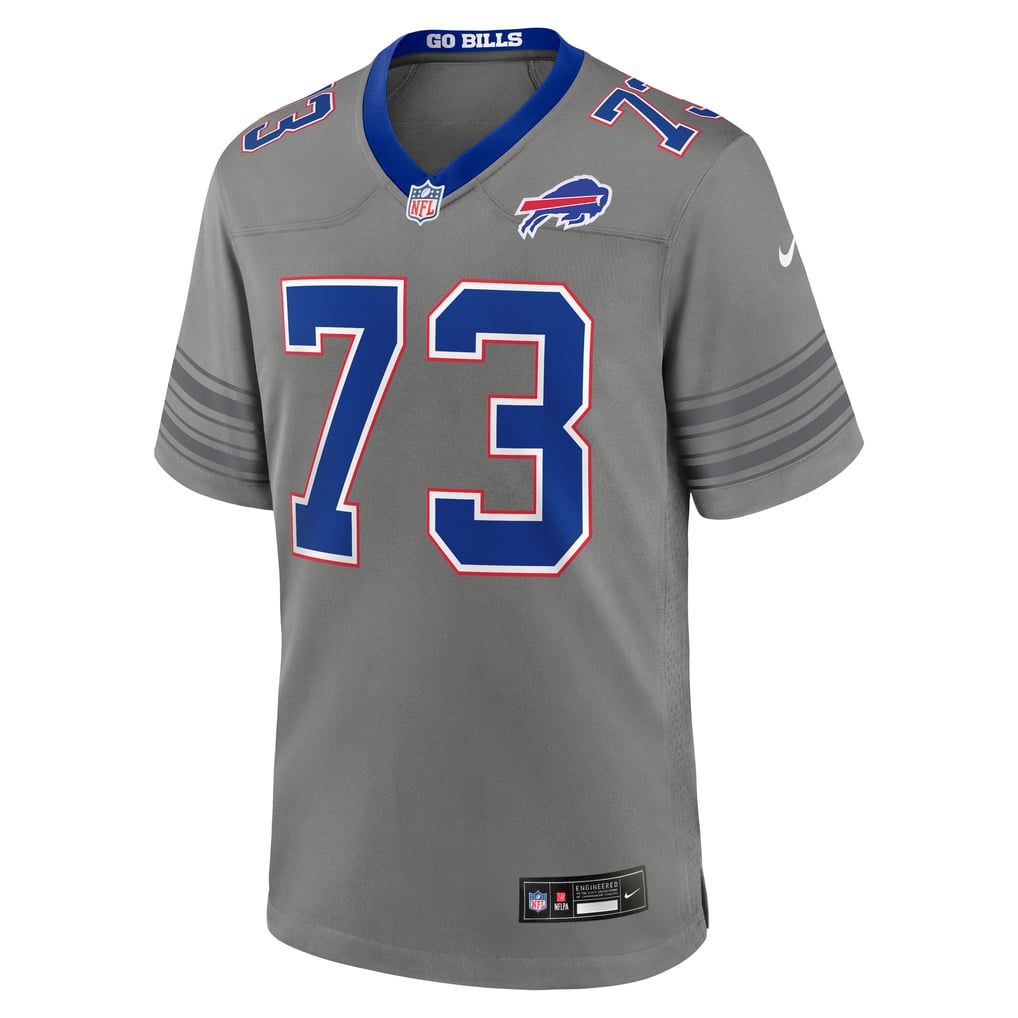 Men's Buffalo Bills Dion Dawkins Nike Gray Nickel City Game Jersey - Image 3