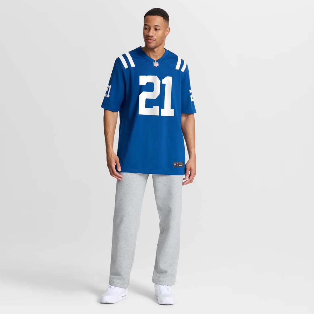 Men's Indianapolis Colts DJ Giddens Nike  Royal Team Game Jersey - Image 8