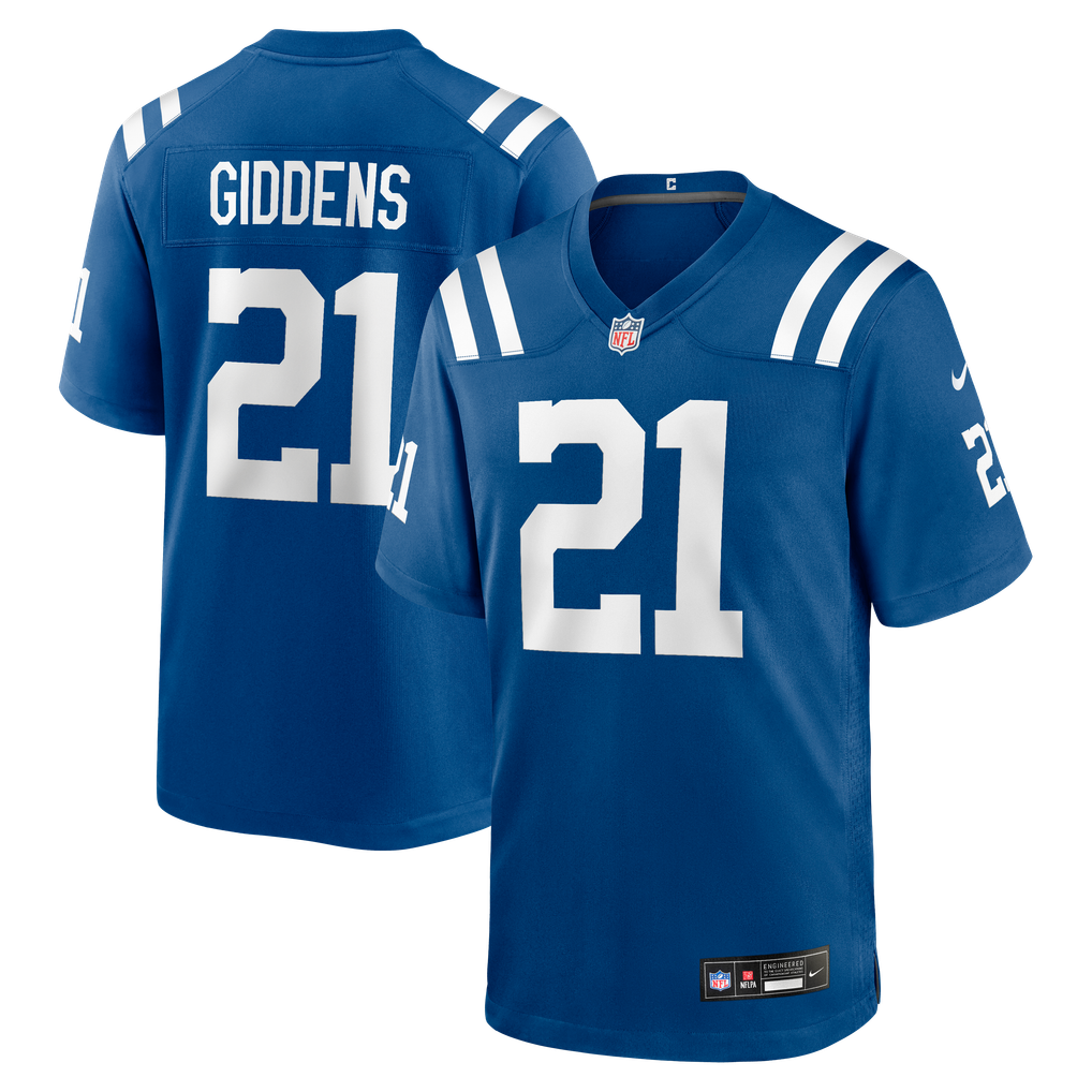 Men's Indianapolis Colts DJ Giddens Nike  Royal Team Game Jersey - Image 1