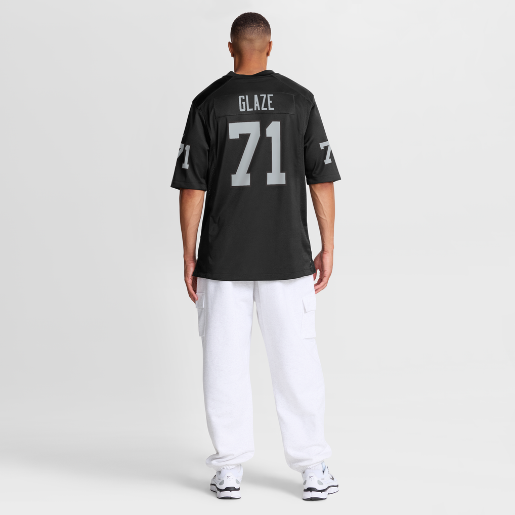 Men's Las Vegas Raiders DJ Glaze Nike  Black Team Game Jersey - Image 9
