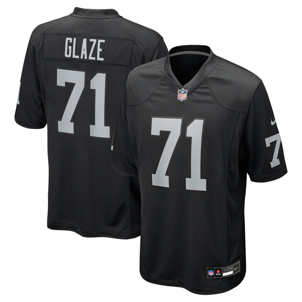 Men's Las Vegas Raiders DJ Glaze Nike  Black Team Game Jersey - Image 1