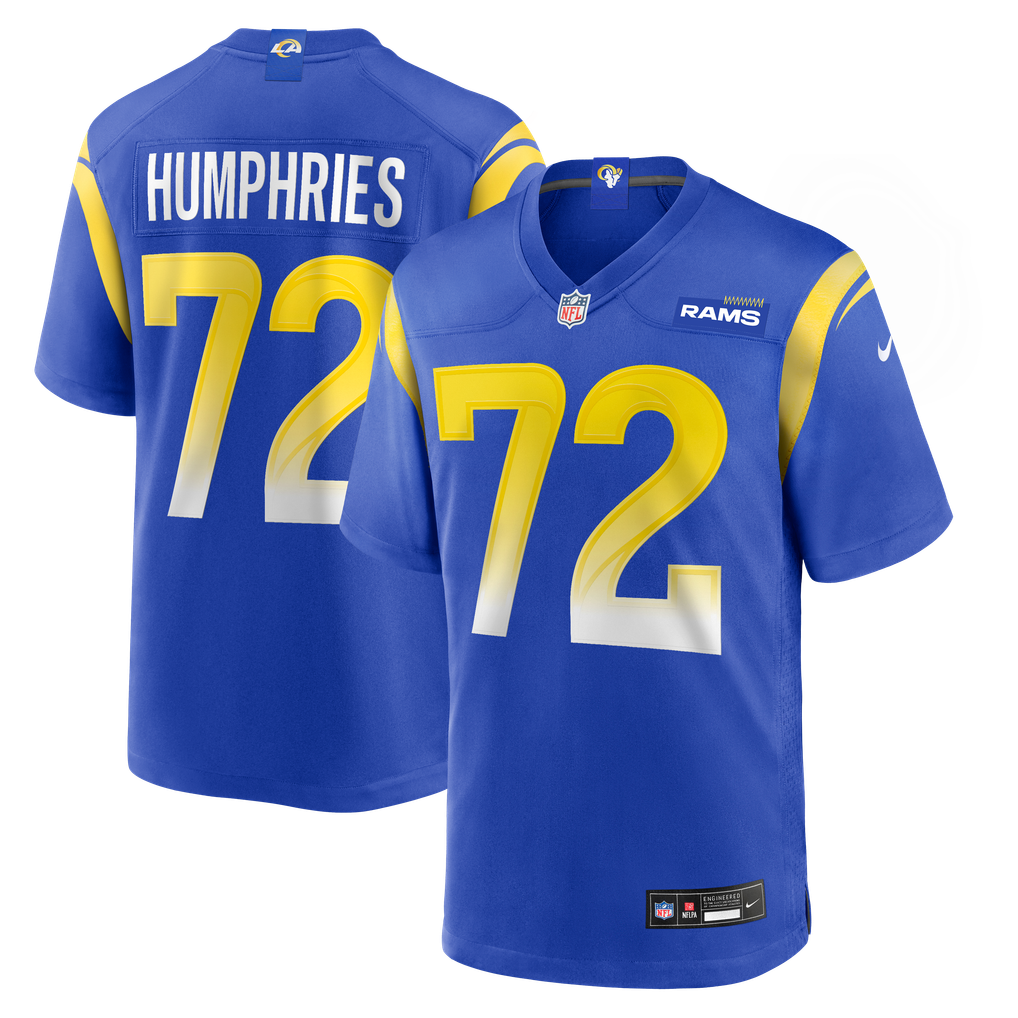 Men's Los Angeles Rams D.J. Humphries Nike  Royal Team Game Jersey - Image 2