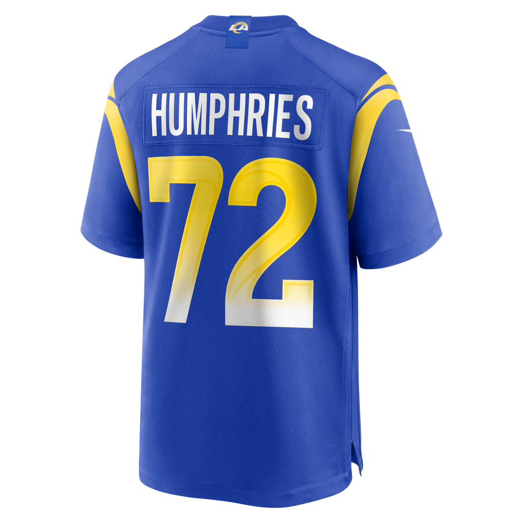 Men's Los Angeles Rams D.J. Humphries Nike  Royal Team Game Jersey - Image 4