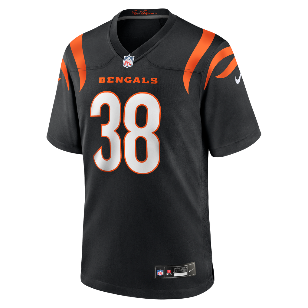 Men's Cincinnati Bengals DJ Ivey Nike Black Team Game Jersey - Image 3