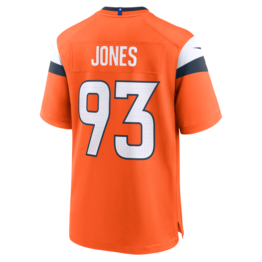 Men's Denver Broncos D.J. Jones Nike  Orange Team Game Jersey - Image 4