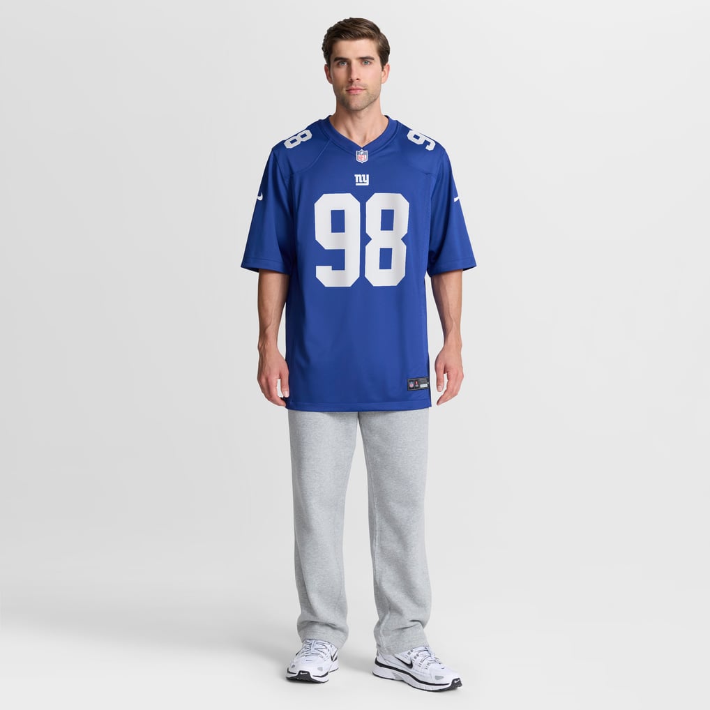 Men's New York Giants D.J. Reader Nike Royal Game Jersey - Image 5
