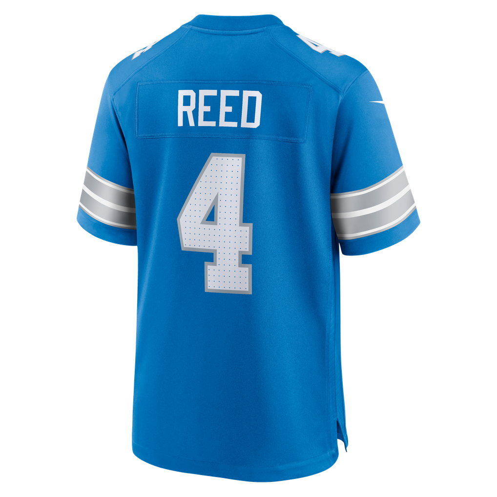 Men's Detroit Lions D.J. Reed Nike  Blue Team Game Jersey - Image 4