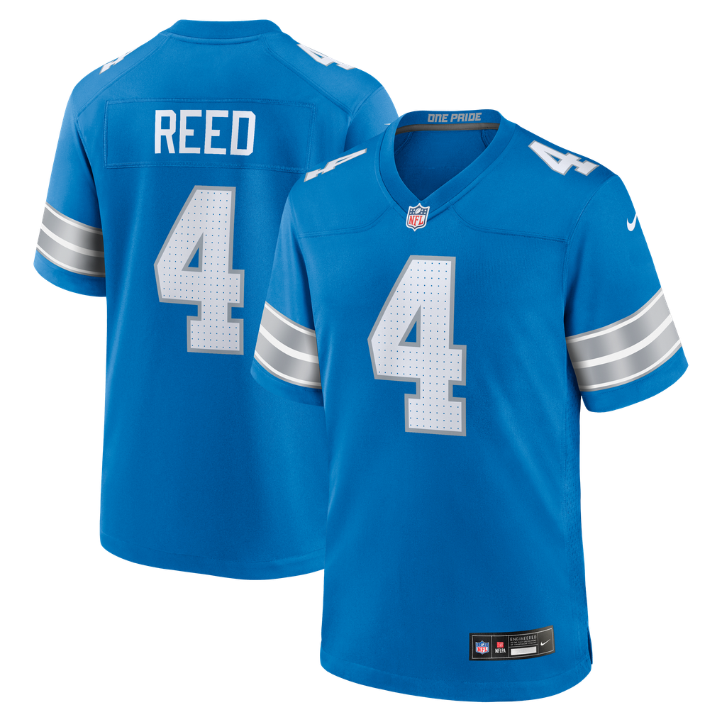 Men's Detroit Lions D.J. Reed Nike  Blue Team Game Jersey - Image 1