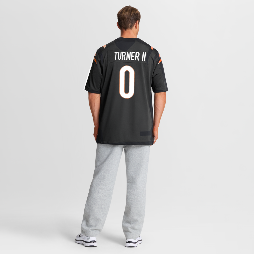 Men's Cincinnati Bengals DJ Turner II Nike Black Team Game Jersey - Image 4