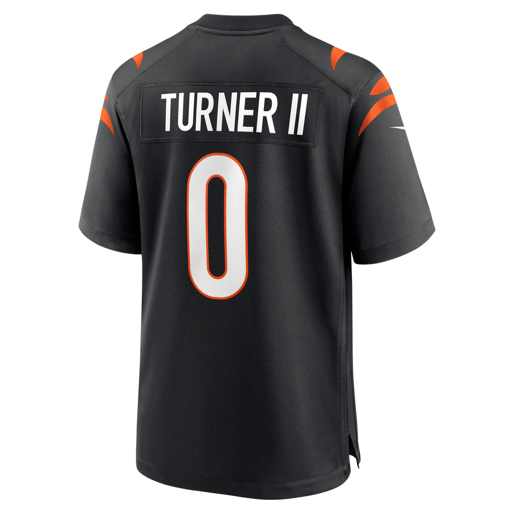 Men's Cincinnati Bengals DJ Turner II Nike Black Team Game Jersey - Image 6