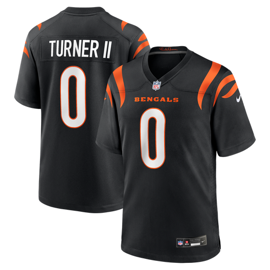 Men's Cincinnati Bengals DJ Turner II Nike Black Team Game Jersey - Image 1