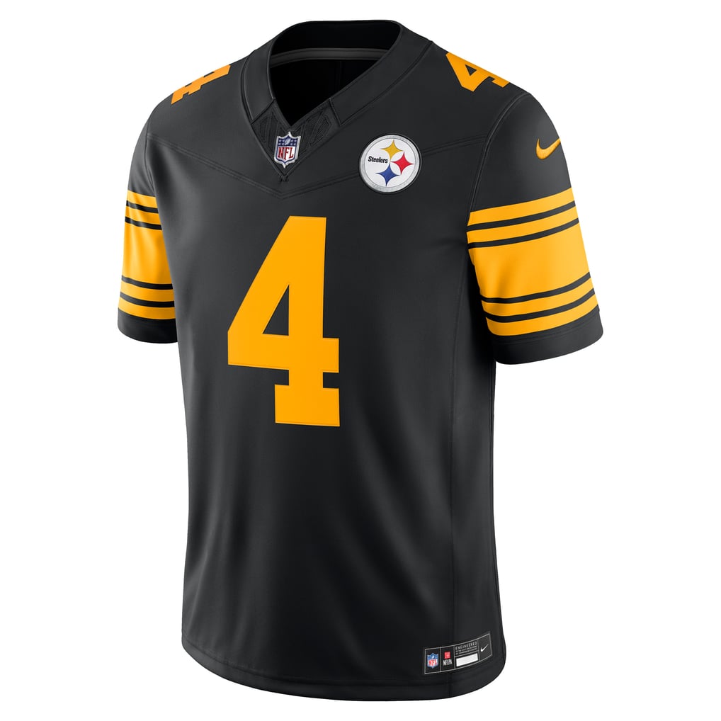 Men's Pittsburgh Steelers DK Metcalf Nike Black Alternate Vapor F.U.S.E. Stitched Limited Jersey - Image 3